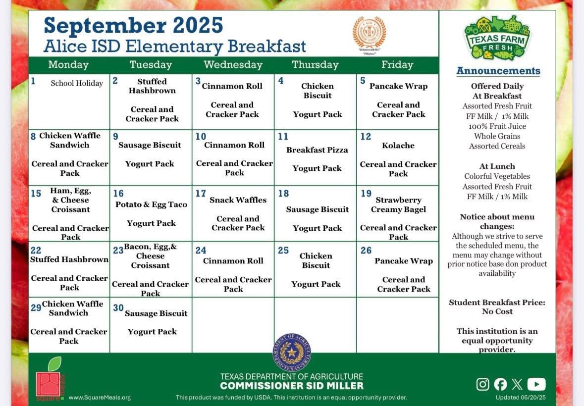 September Menu